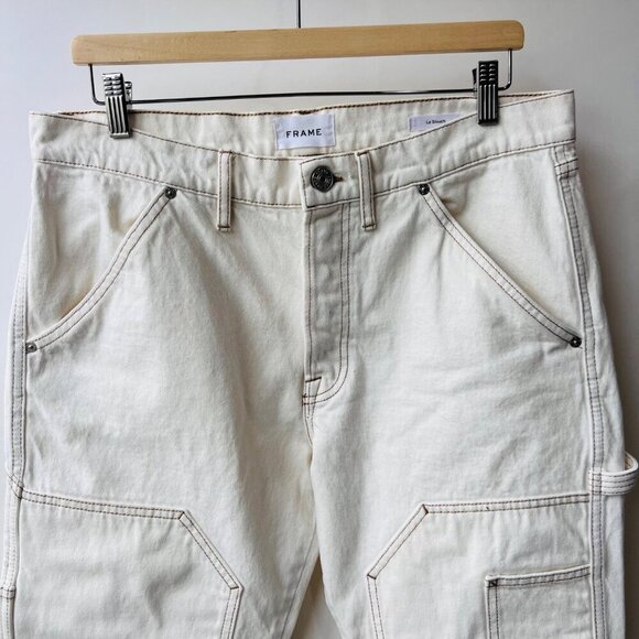 Frame Le Slouch utility jeans, ivory, Size 30 N45 - Picture 5 of 14